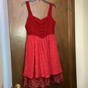 Alice Through the Looking Glass red heart dress size L